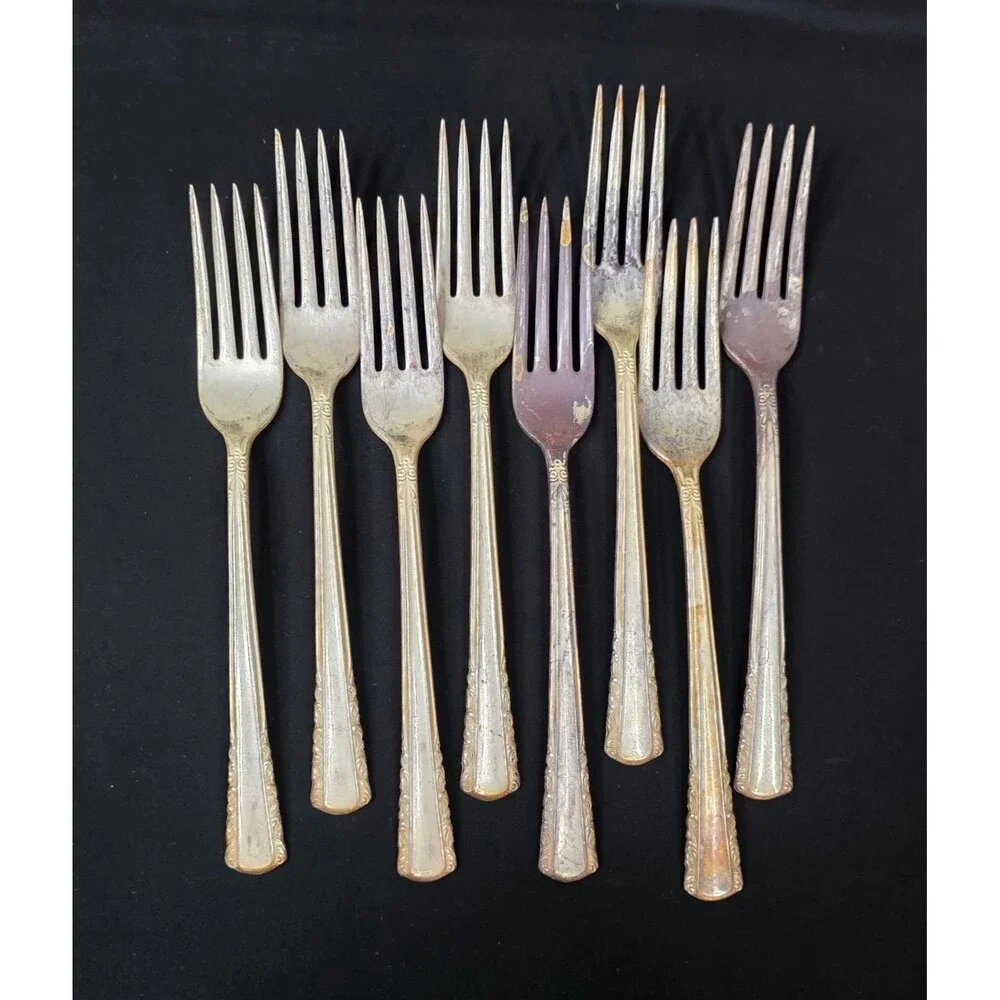 VTG Holmes & Edwards May Queen Silverplate Flatware Set w/Chest 1950s 56 Pc Set